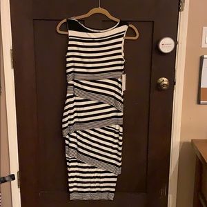 Bailey 44 midi layered fitted dress